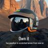 Unisex All-Season Electric Vehicle Helmet with Hidden Visor - Lightweight, Warm, & Safe for Autumn and Winter