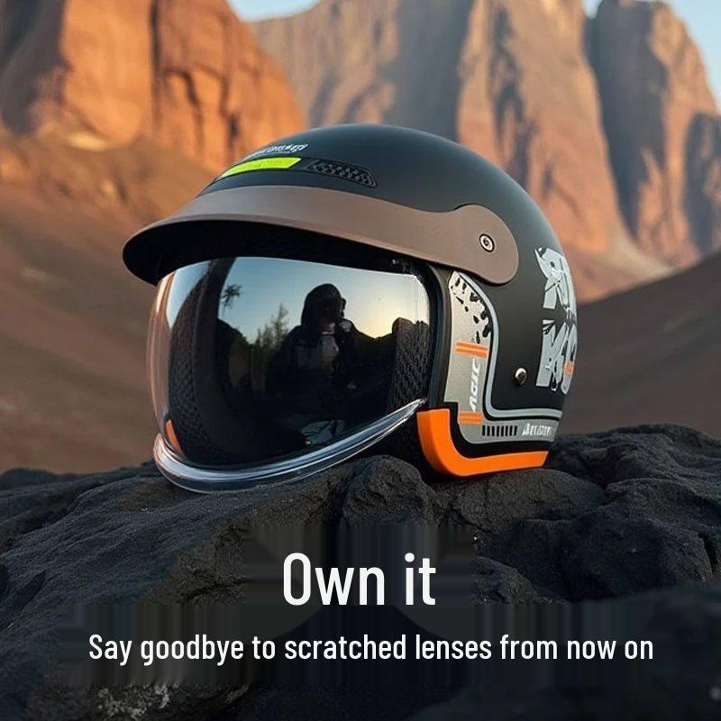Unisex All-Season Electric Vehicle Helmet with Hidden Visor - Lightweight, Warm, & Safe for Autumn and Winter