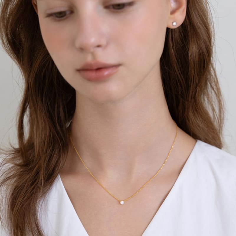 Tatiana (Silver 925) Moissanite 0.25 Carat Necklace DN0008