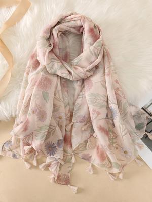 Uus Mood Suvine Naiste Sall Böömia Lilleline Ranna Hijab Šaalid ja Rätikud Naissoost Foulard Echarpe Disainer Pashmina Bandana