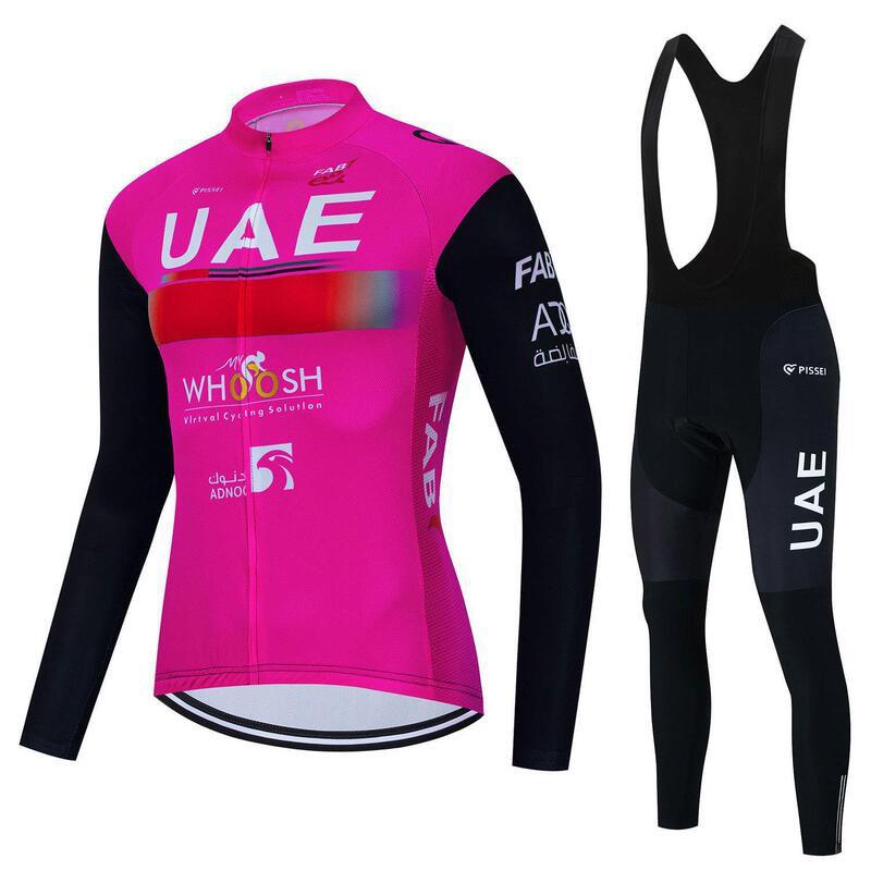 Mens Long Sleeve Cycling Jersey Bib Shorts Set Mountain Bike Riding