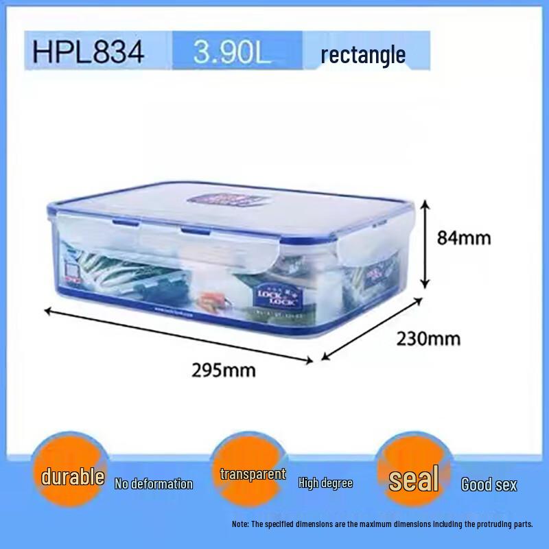 LOCK&LOCK 3,9 l Großer Lebensmittelbehälter aus Kunststoff