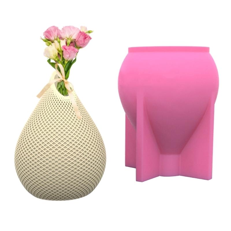 Water Drop Candle Mold for Candle Making Flower Pot Silicone Mold Aromatherapy Candles Mould for DIY Crafts Home Decor