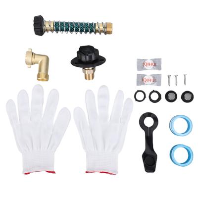 Wohnmobil Wassereinlass-Set 34 NH Innengewinde 12 NPT Außengewinde Verbinder Rückflussverhinderung Eingebautes Rückschlagventil für