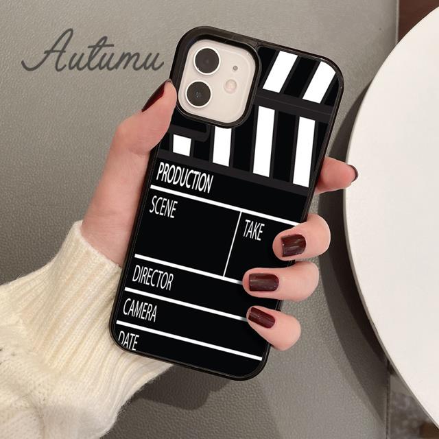 Clapper board Phone Case for iPhone 11 12 13 14 Pro Max mini X XR XS SE 2020 5 6S 7 8 Plus Samsung Galaxy S21 S22 Cover shell