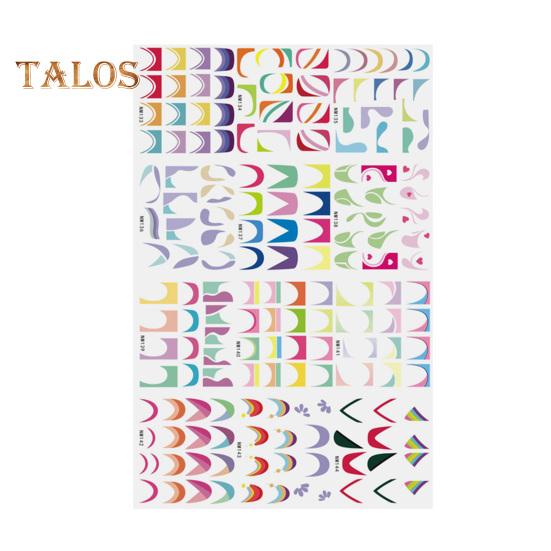 

12 шт. наклейки для дизайна ногтей, легкая паста, декоративные привлекательные модные красочные геометрические линии, слайдер для дизайна ногтей, наклейка для маникюрного салона