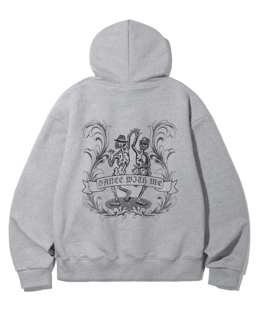 Alvinclo Burning Skull Oversized Zip-Up Hoodie Azh889 (3 Colors)