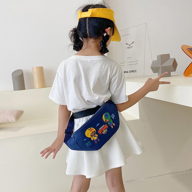 Cartoon Cute Children's Fanny Pack, Male and Female Babies, Fashionable One-shoulder Messenger Bag, Trendy Children's Robot Children's Breast Bag