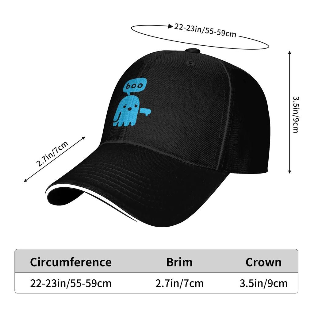 Blue Ghost Of Disapproval Casual Baseball Cap Spring Trucker Hat Dropshipping Snapback Cap Unisex-Teens Vintage Caps