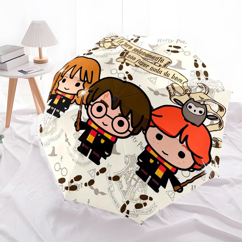 1pc Harry Potter Friendship Umbrella with Plastic Handle,Cartoon Pattern,Suitable for All Seasons Multi-functional Umbrella383