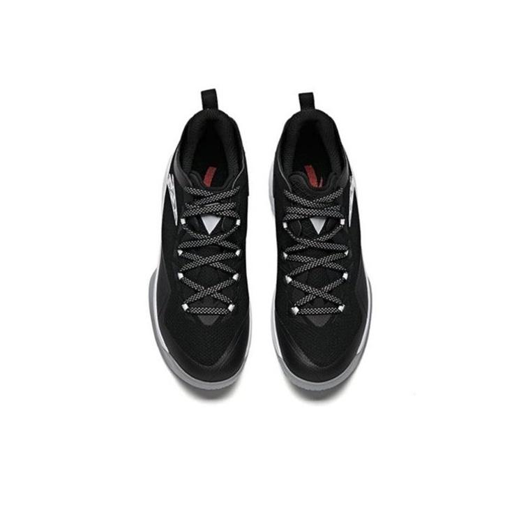 Anta Shield Bequeme Stoßdämpfung Rutschfest Abriebfest Atmungsaktiv Low-Top Basketballschuhe Herren Sneaker Schwarz Weiß 912121102S-2