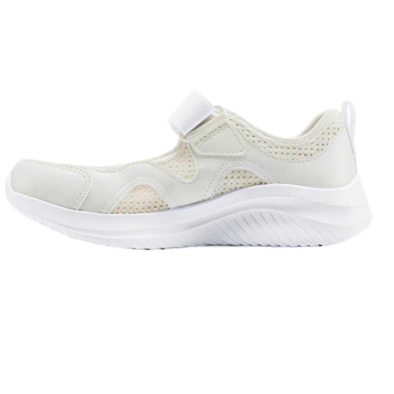 Skechers Kids Mesh Leather Comfortable Fashionable Simple Versatile Breathable Low-Top Sandals Kids sandals White 303974L-WHT 28.5
