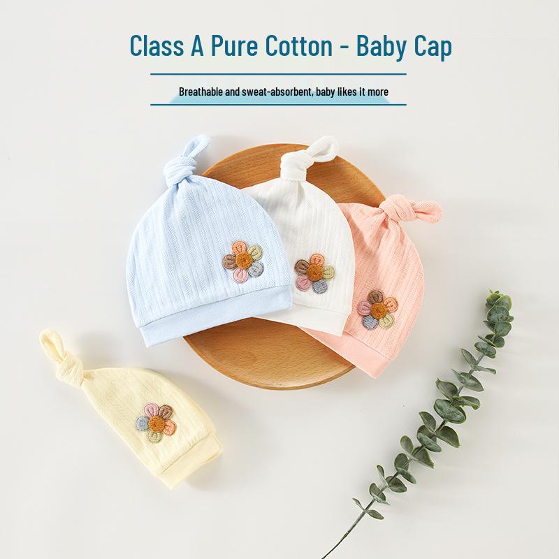 

Four Seasons Newborn Knitted Cotton Hat - Warm, Soft, Windproof, Conical Style One Size