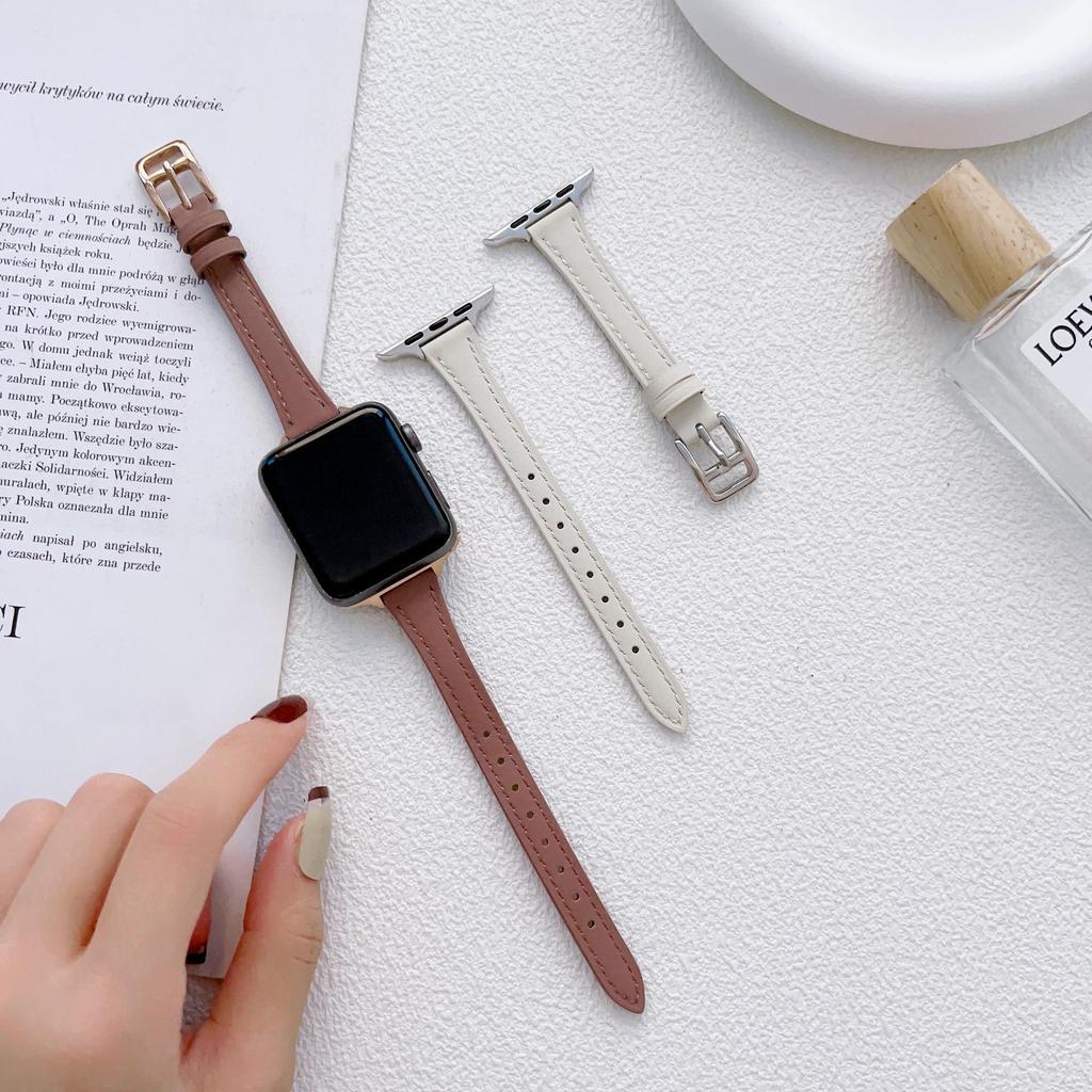 Leather Slim Waist Strap for Apple iWatch Series 1-10