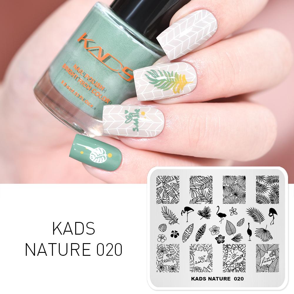 kads Nail Art Stamping Plates 63 Designs Nature Series Nail Template Stencil Plates for Nail Salon