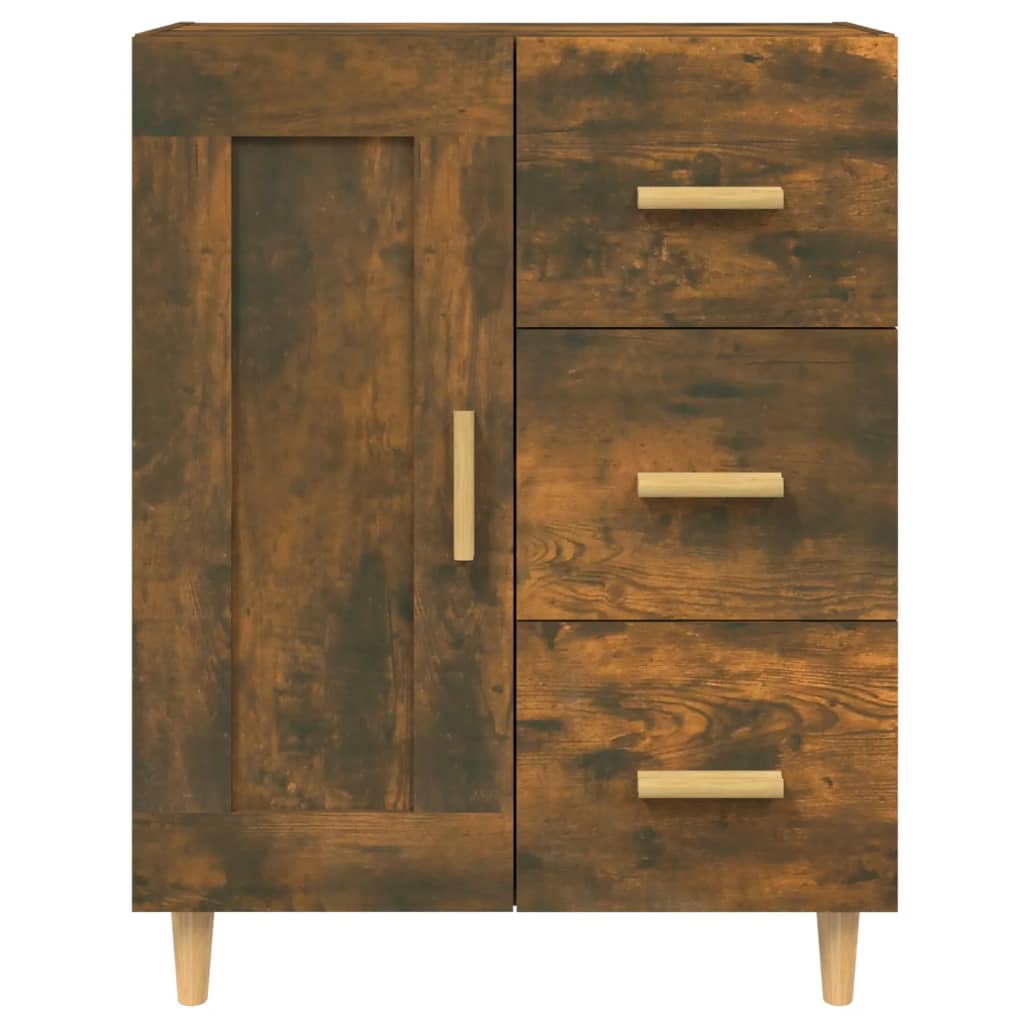 Vidaxl Komoda, Przydymiony Dąb, 69,5X34X90 Cm, Materiał Drewnopochodny