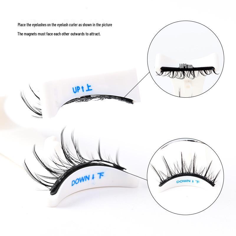 Magnetic Reusable Eyelashes in Glue-Free Portable Case for Beginners