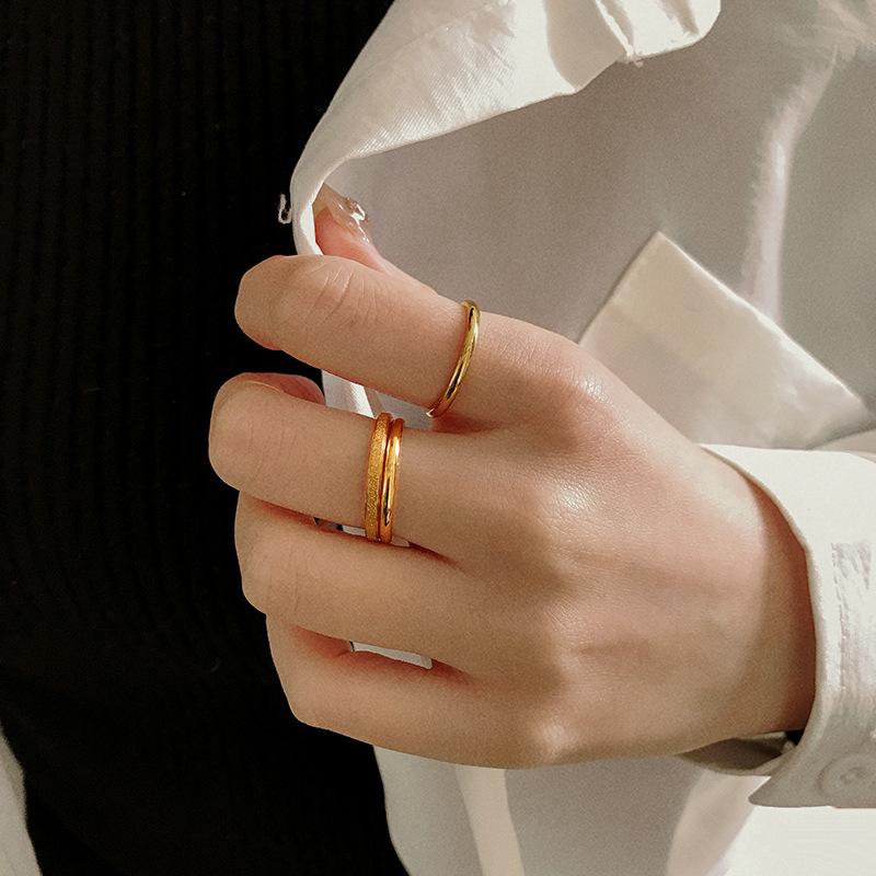 3 Piece Trendy Stylish Free Dainty Rings Stainless Women Steel Gold Color Color Knuckle Rings Lady Waterproof Minimalist Jewelry Present GiftFashion