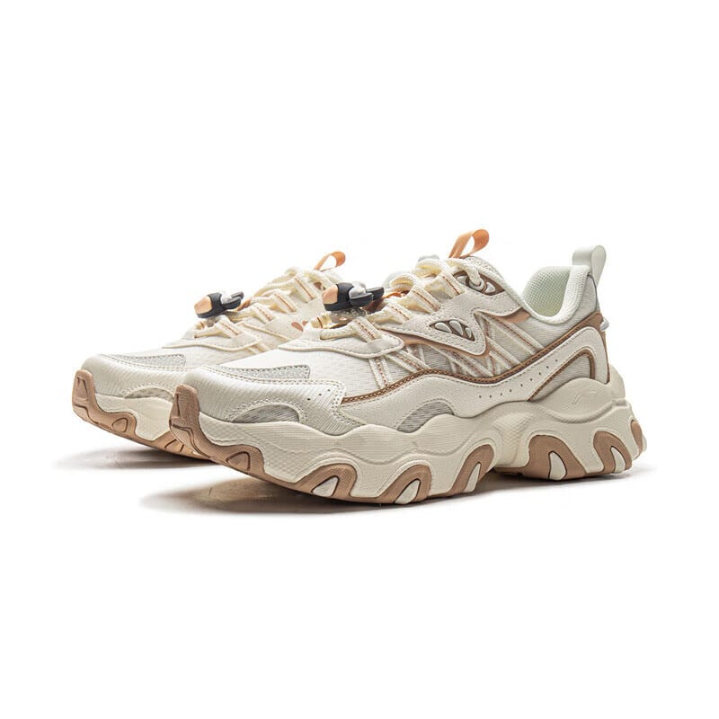 Li Ning x Disney Cat Paw Lite3 Low top Chunky Sneakers Women's Ecru AGCV044-6