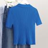 SheePool Women's Polo Collar Knitted Short Sleeve T-Shirt