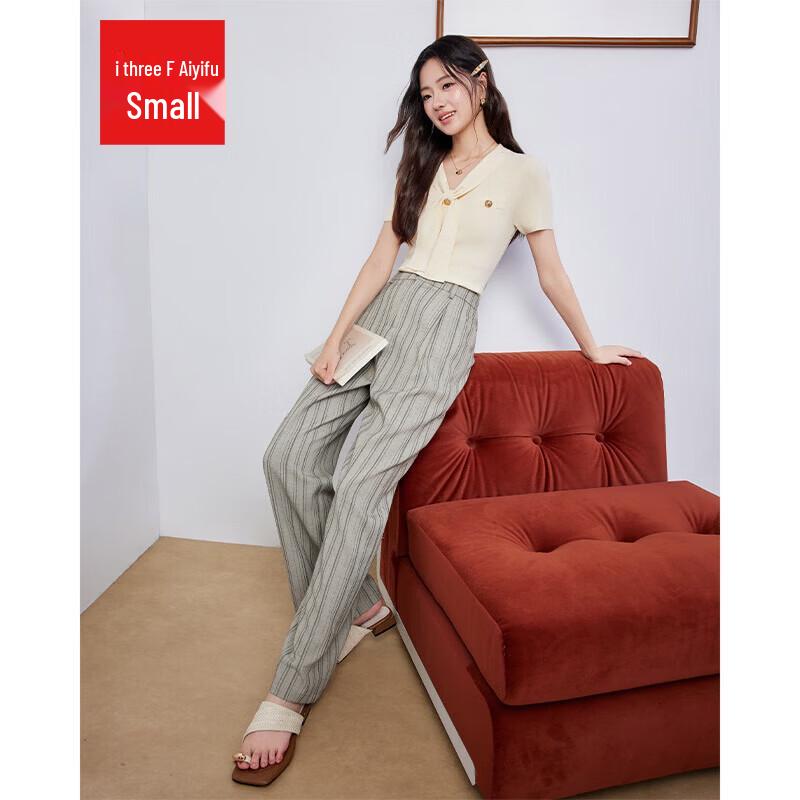 IEF 2026 Summer French Elegant Two-Piece Long Pants Set XS