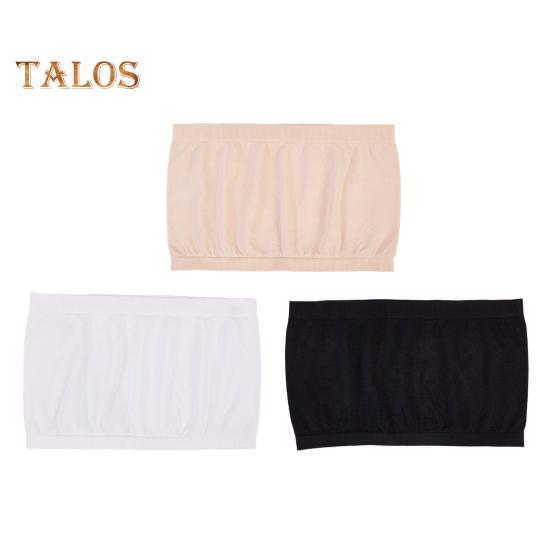 Women Invisible Tube Top Bra Strapless Padded Wireless Anti-slip Push Up Soft Anti-exposure Solid Color Elastic Lady Bandeau Bra Women Underwear
