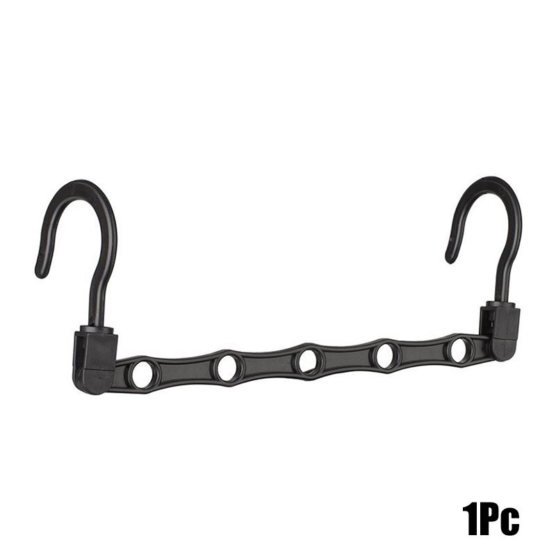 1pcs Home Multifunctional Magic Plastic Hanger Foldable Rotary Hanger Save Cabinet Space Drying Rack Clothes Storage Tool 1Pc black