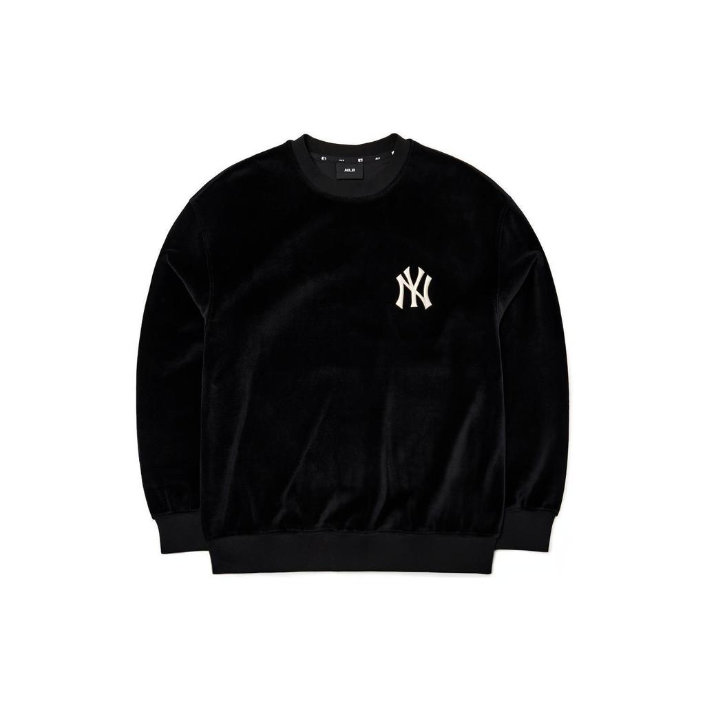 MLB New York Yankees Sweatshirts Unisex Black Crew Neck Moderate Regular 3AMT00314-50BKS