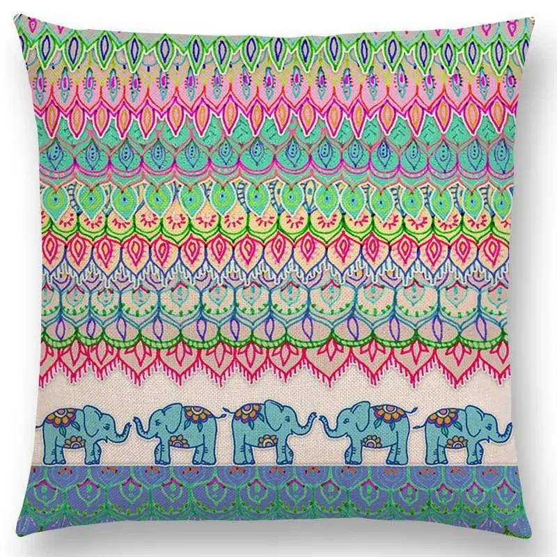 

Новый Чехол для подушки с принтами смешанных животных и цветов Слоны Совы Олени Единороги Птицы Домашний декор Автомобиль Диван Наволочка 66x66cm золотистый