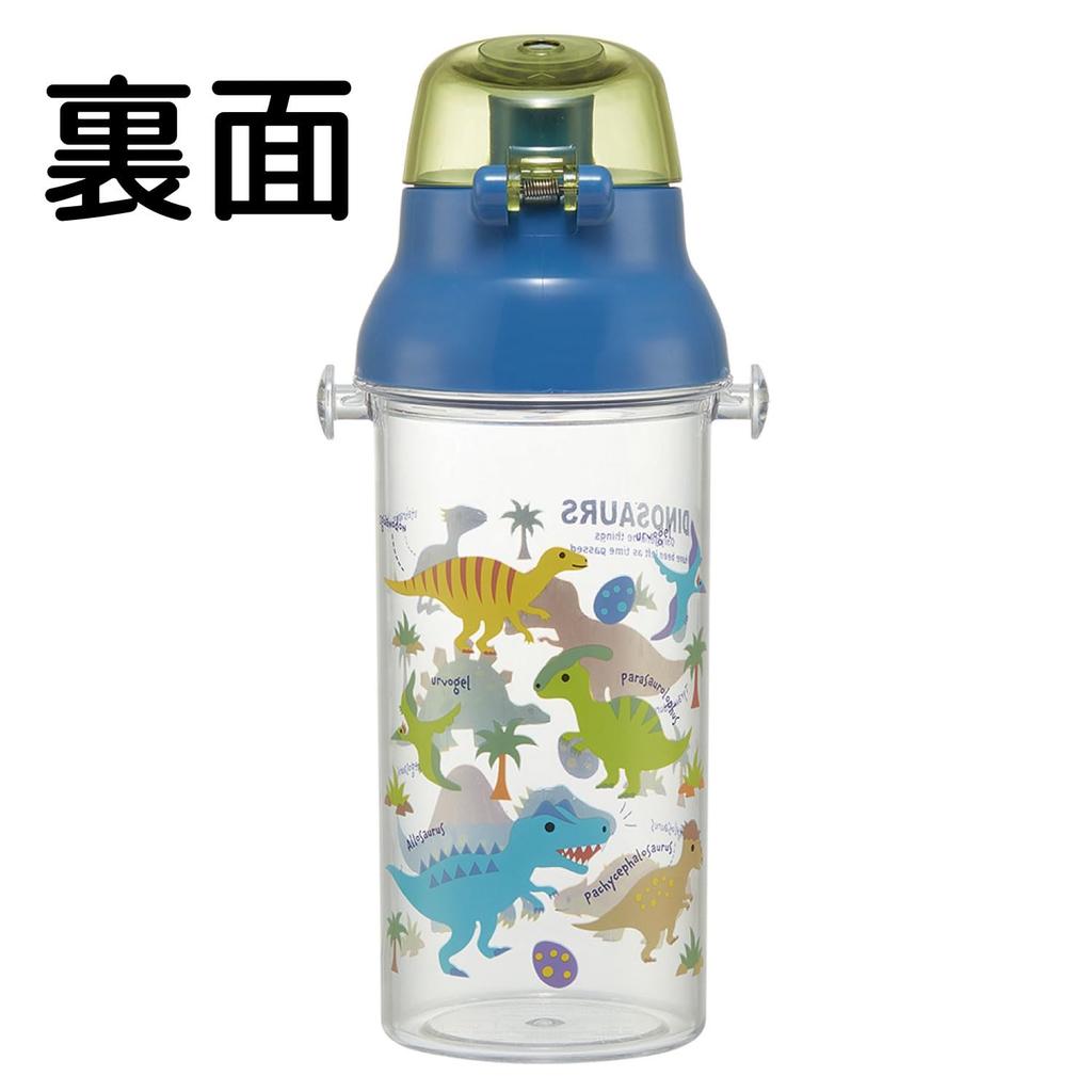 Skater Water Dinosaur Plastic Clear for Made In Bottle, 480ml, Picture, Bottle, Kids, Japan, PSB5TR-A