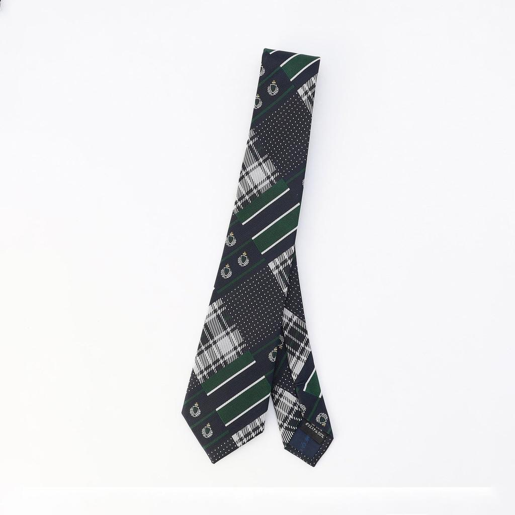 [Comme Ca Ism] Patchwork Pattern Tie 47-06NO04-206 Navy x Green F