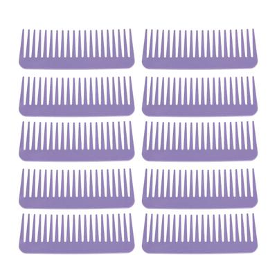 10 Pcs Wide Tooth Comb Wheat Straw High Toughness Portable Hair Detangling Comb for Home Travel