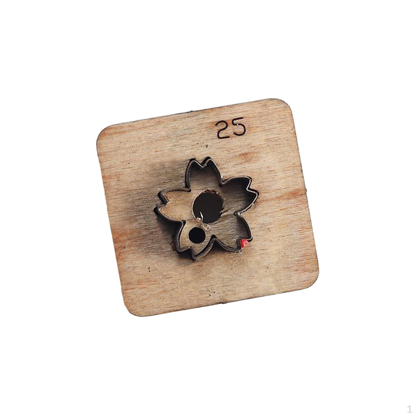 

Кожаный штамп для резки в форме цветка, легкий трафарет для самостоятельного изготовления, многоразовый деревянный 25mm