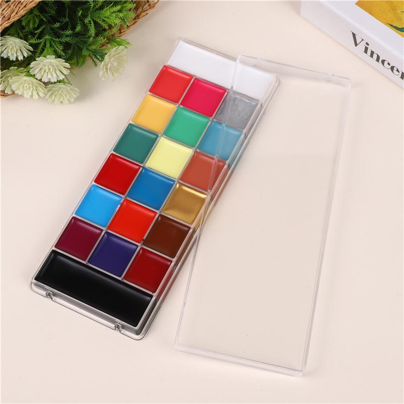 Rainbow Body Paint Palette - Water-Soluble Face & Stage Makeup