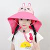Summer Baby Bucket Hat 360° Wide Brim UV Protection Boys Girls Cap Children Panama Outdoor Beach Sun Hats Cartoon Fisherman Caps