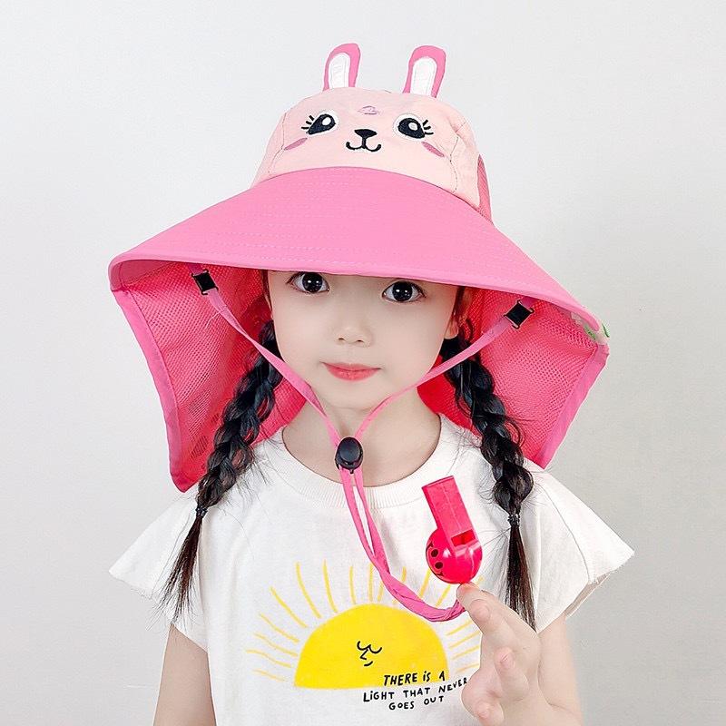 Summer Baby Bucket Hat 360° Wide Brim UV Protection Boys Girls Cap Children Panama Outdoor Beach Sun Hats Cartoon Fisherman Caps
