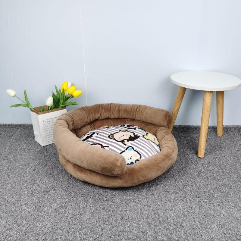 INS Pet Nest Sofa Nest Cat and Dog Universal Printing Nest Autumn and Winter Cat Nest Dog Nest Warm Dog Sleeping Basket Pet Sleeping Mat