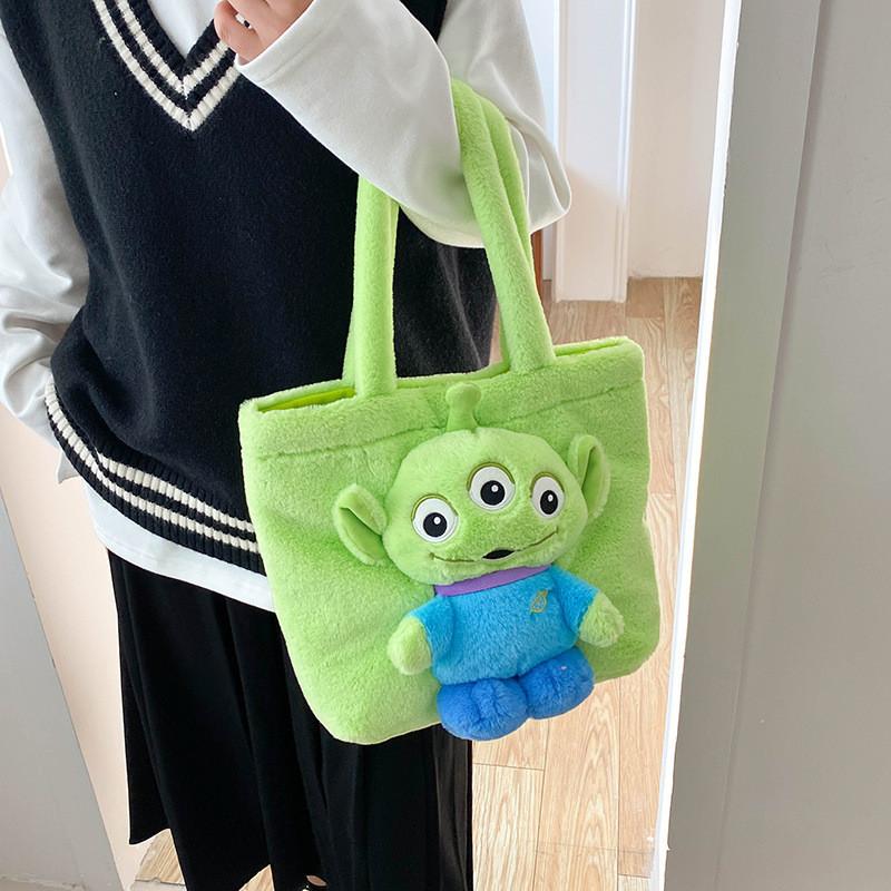Threeeyed Monster Plush Backpack Stuffed Toy Purse For Girls Handbag Stylish