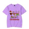 Christmas Lights Wine Tees Men's T-shirt Christmas T Shirt Happy New Year Tshirt Christmas Tees Fashion Harajuku Men Shirt Tops