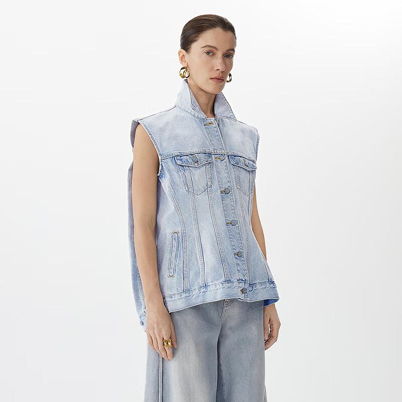 

JNBY 2025 Spring Loose Lapel Denim Vest M