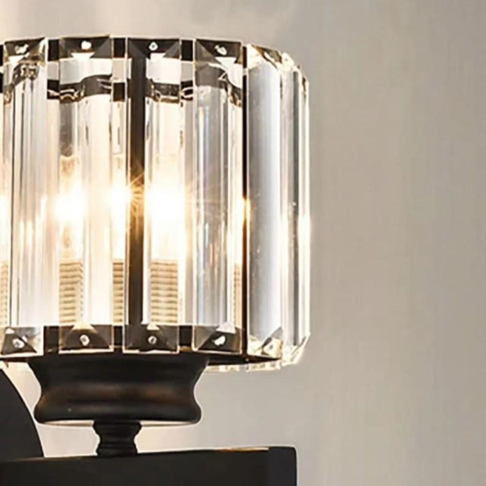 Light Luxury Crystal Wall Lamp LED Lighting Wall Mounted Night Light 3 Colors Changing Dimmable Decorative Lamp Wall Decoration