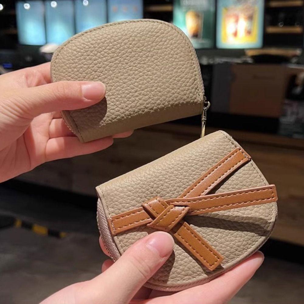 Mini Card Wallet Multi-card Slot Card Holder Leather Zipper Bag Women Fashion Coin Purse Small Card Bag Storage Pouch