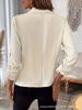 Women's Solid Color Pleated Cuff Button Suit Jacket - Casual Style 2025
