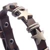 Star PU Leather Bracelet Goth Alloy Punk Adjustable Gift Fashion Buckle Clasp Wide Thick Accessories