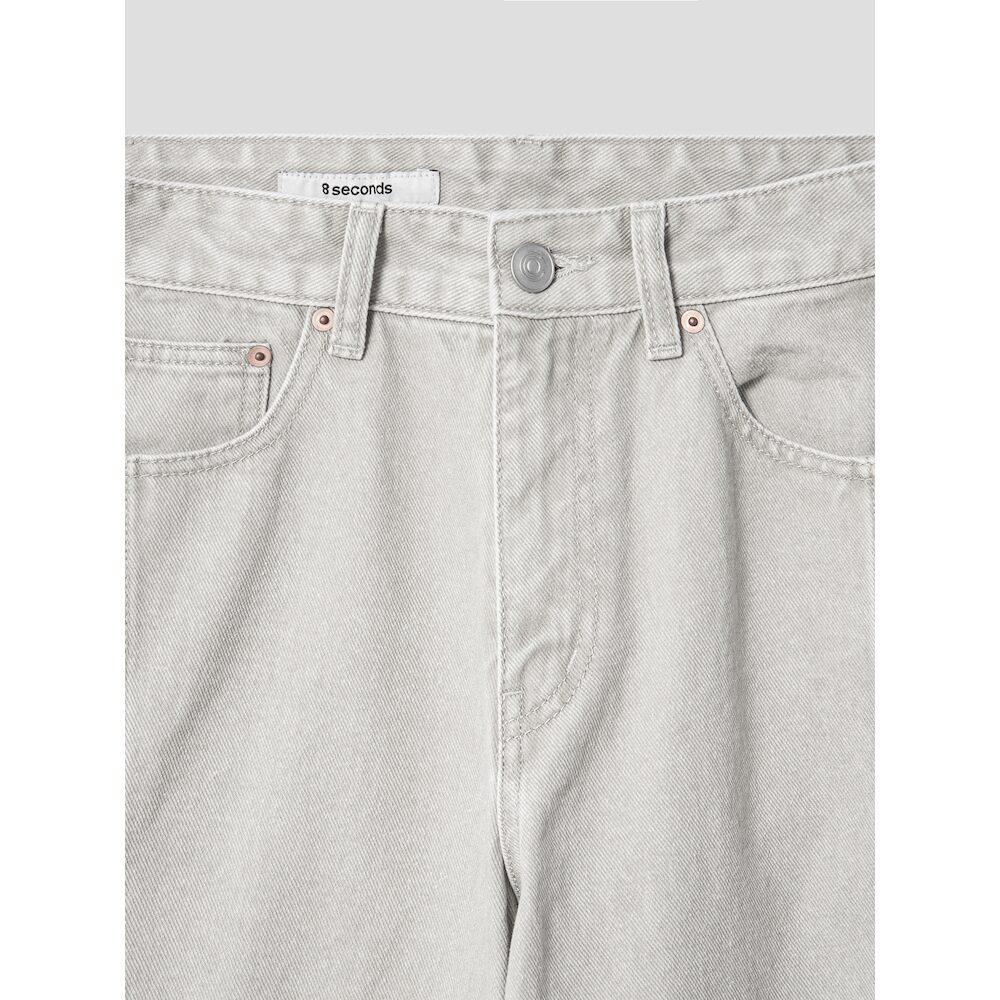 8SECONDS Cut-Out Damage Denim Light Gray