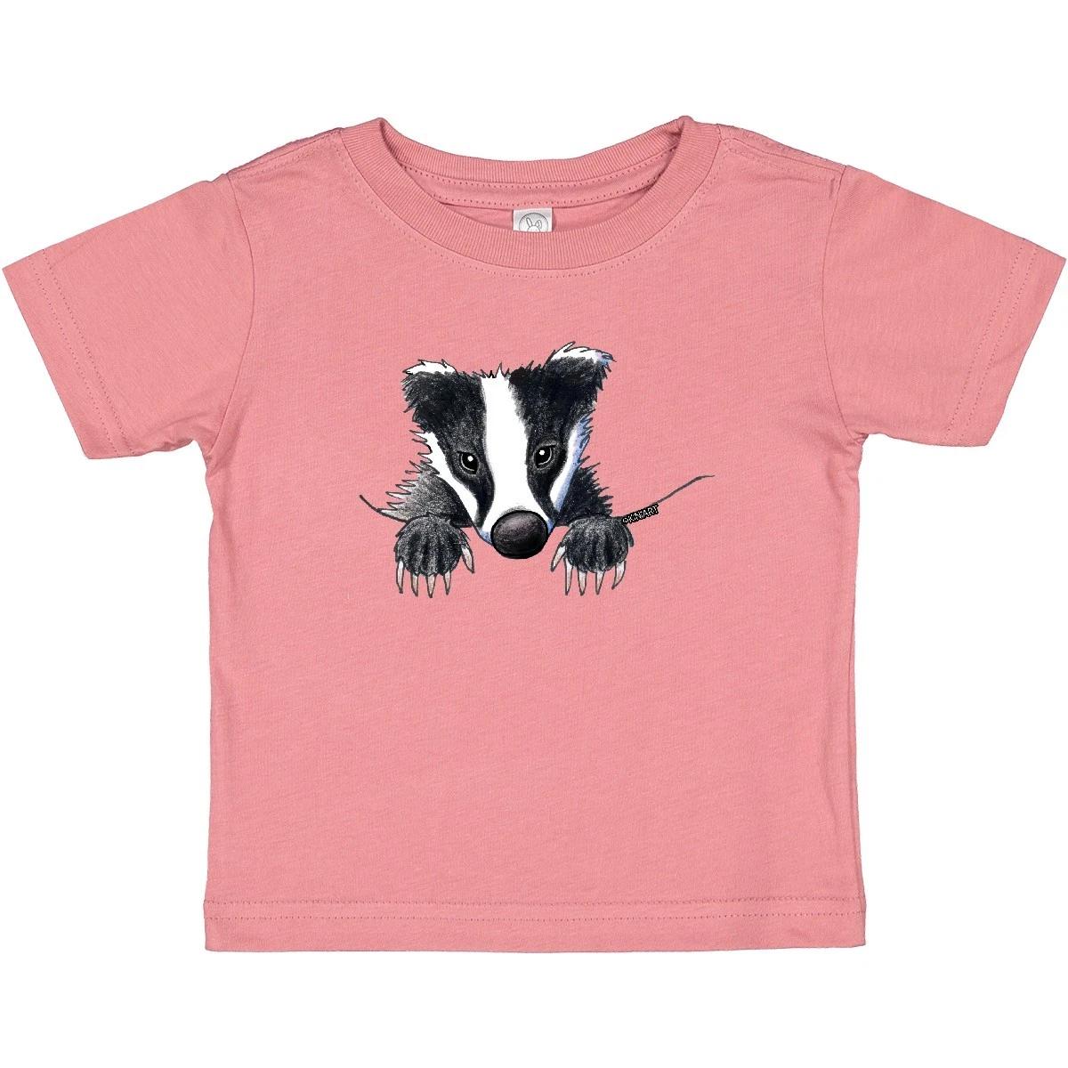 

Inktastic Pocket Badger Baby T-Shirt - KiniArt Cute Infant Tees Shower Clothing 130