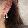 6PCS Y2K Punk Crystal Star Moon Pendant Earring Set For Women Girl Men Gothic Vintage Aesthetic Grunge Jewelry Ear Accessories