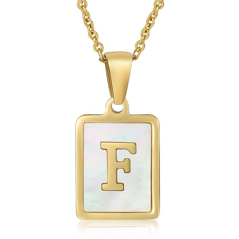 2026 Three-dimensional Shell Letter Necklace Women's 26 Letter Pendant Non-fading Jewelry