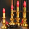 2pcs Plastic Power Simulated Candlestick Buddhist Utensils Home Decoration Buddhist Temple Worship Pray for Auspiciousness
