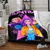 1PC Huntrix, K POP Blanket Soft Warm All Season Throw for Sofa, Bed, Car, Office Vibrant Colorful Design, Durable & Cozy Gift